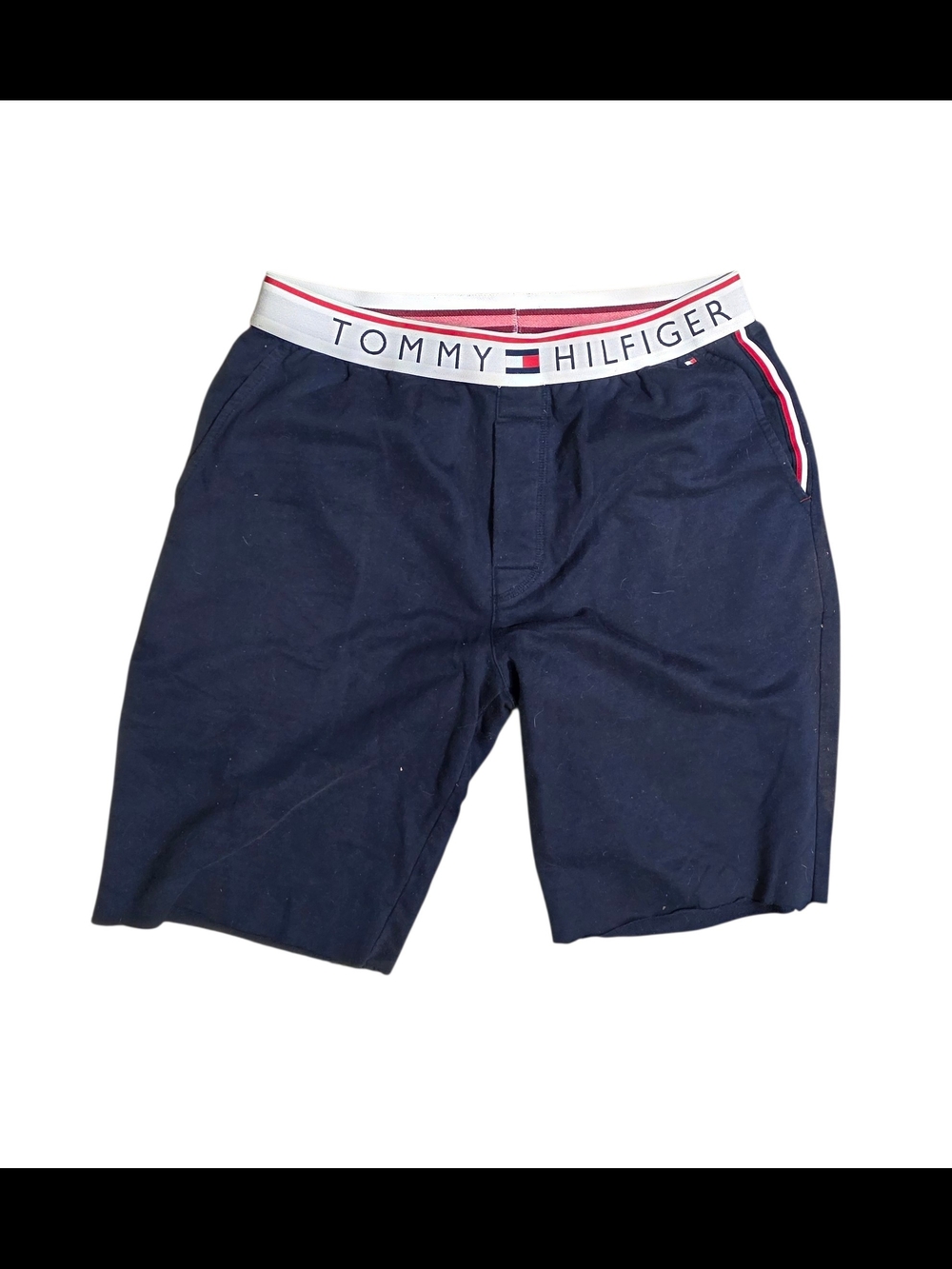 Tommy Hilfiger Navy Shorts with Branded Elastic Waistband